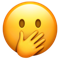 Face with Open Eyes and Hand Over Mouth emoji on Apple